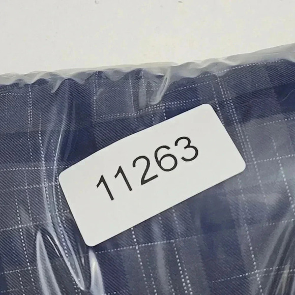 Alesbury Mens Blue Plaid Short Sleeve Button-Up Shirt XXL Tall 16PT - Picture 7 of 7